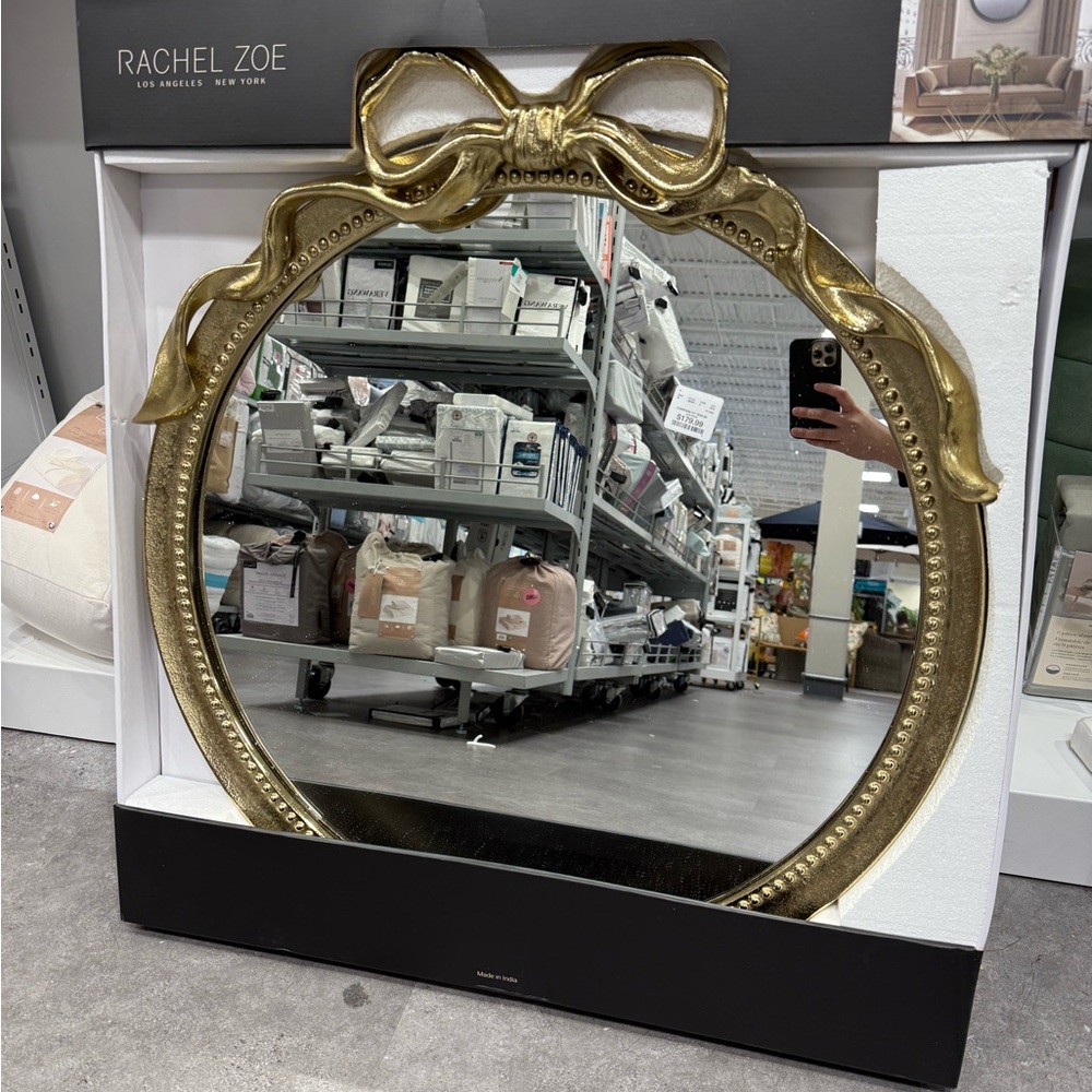 Rachel Zoe Gold Bow Wall Mirror